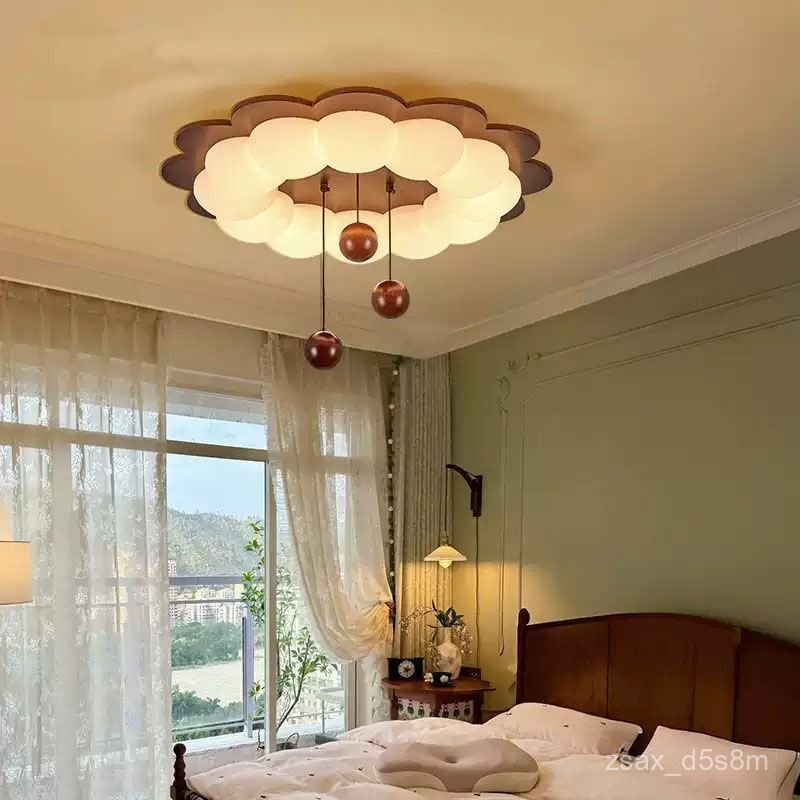 New Vintage Cream Style Bedroom Ceiling Light American Retro Eye Protection Quiet Style Master Bedro