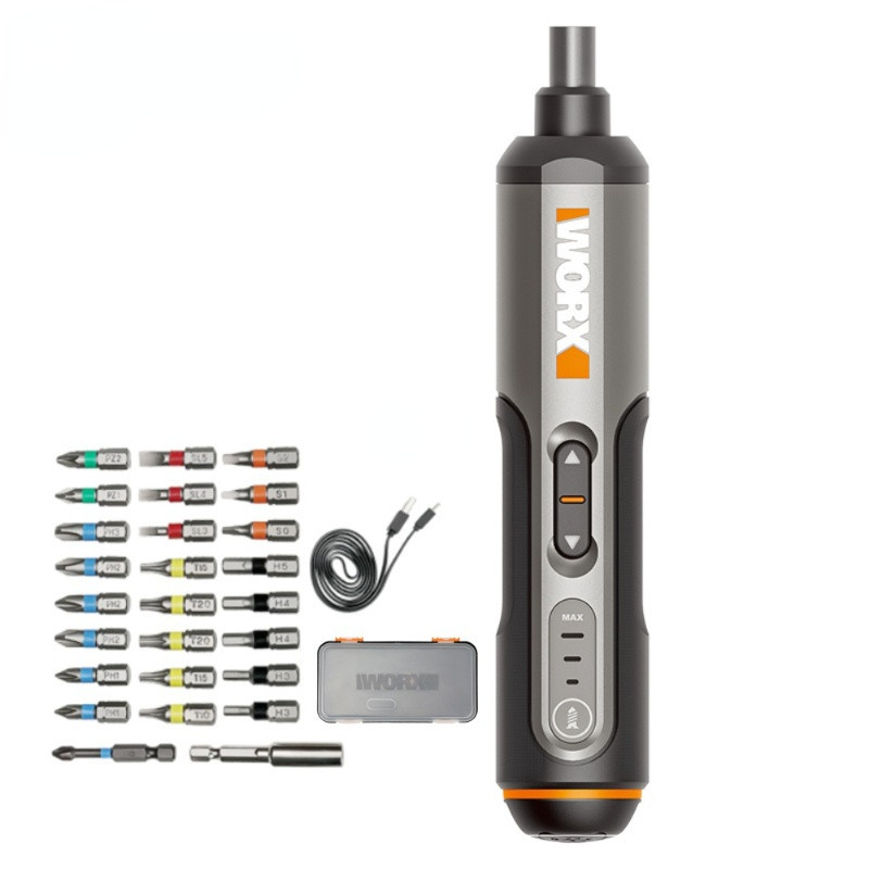 Worx WX240 3.6V ไขควงไฟฟ้าขนาดเล็กชุด Cordles ไขควงไฟฟ้า USB ชาร์จ Handle