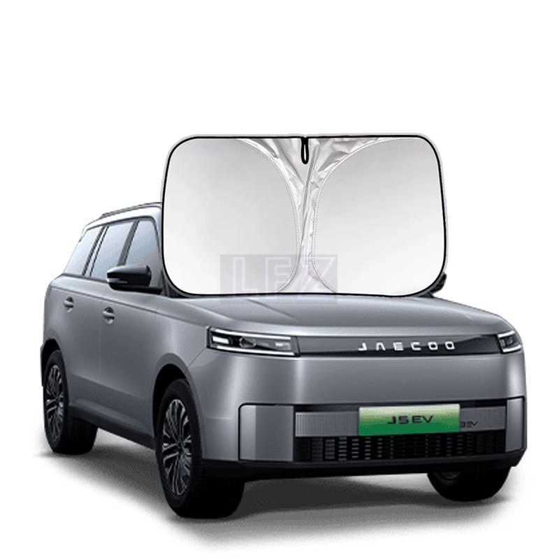 กันแดดหน้ารถพับได้ ของแต่ง Jaecoo 5 EV ที่บังแดดรถยนต์ กันUv ชุดแต่ง Jaecoo J5 ผ้าคลุมกันแดดหน้ารถ ท