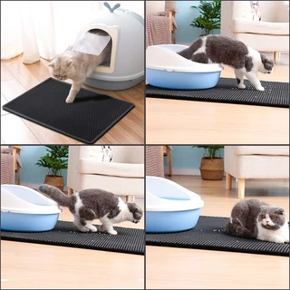 Mango แผ่นดักทรายแมว 2 ชั้น Cat Litter Mat แผ่นดักทรายแมว สามารถนำทรายกลับมาใช้ไหม่ได้ แผ่นดักทราย เสื่อแมว