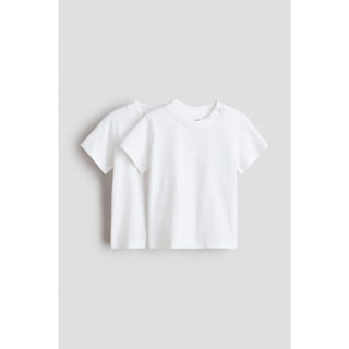 H&M(เอชแอนด์เอ็ม) เสื้อยืดผ้าคอตตอนแพ็ค 2 ตัว เด็กทารก 10880…