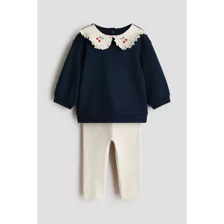 H&M(เอชแอนด์เอ็ม) ชุดท็อปและเลกกิ้ง 2 ชิ้น Infants 2-piece top and leggings set 1331605_1