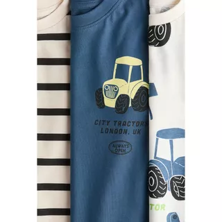 H&M(เอชแอนด์เอ็ม) ชุดเสื้อยืดพิมพ์ลาย 3 ตัว Boys 3-pack printed T-shirts 1250870_7
