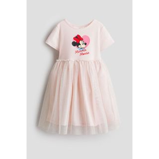 H&M(เอชแอนด์เอ็ม) เดรสกระโปรงตาข่ายพิมพ์ลาย Girls Printed tu…