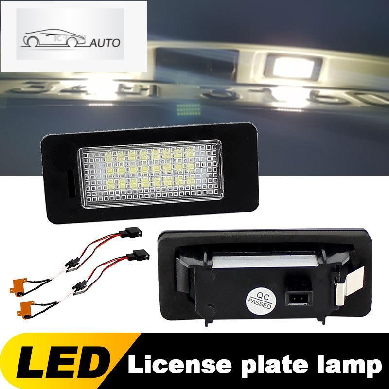 2 ชิ้นข้อผิดพลาดฟรีไฟป้ายทะเบียน LED สําหรับ Audi A1 A3 / A4 S4 B8/ A5 S5 8T / A6 C7/4G / Q3 8U / Q5
