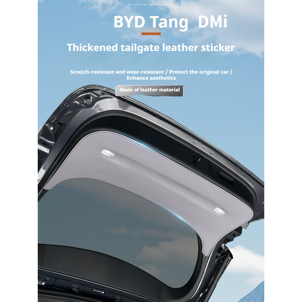 BYD Tang DMI EV Smart Driving Edition Trunk แผ่นป้องกัน EV/DMP Tailgate Kick และ Scratch Guard รุ่นห