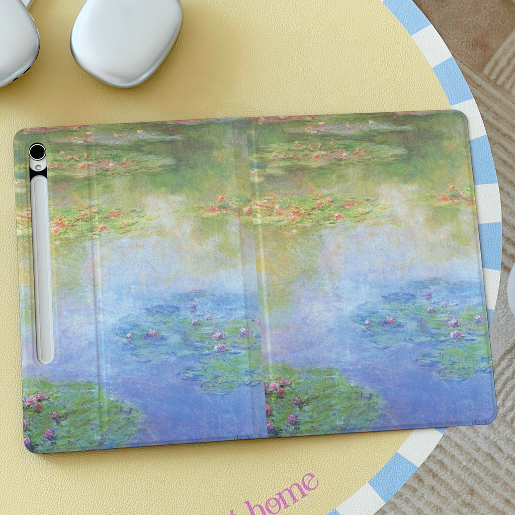 🚚พร้อมส่ง🚚case Samsung Tab oil painting style A9 S7 S11 S6 Lite S9 FE S7 FE A9P มีที่ใส่ปากกา A11 S7