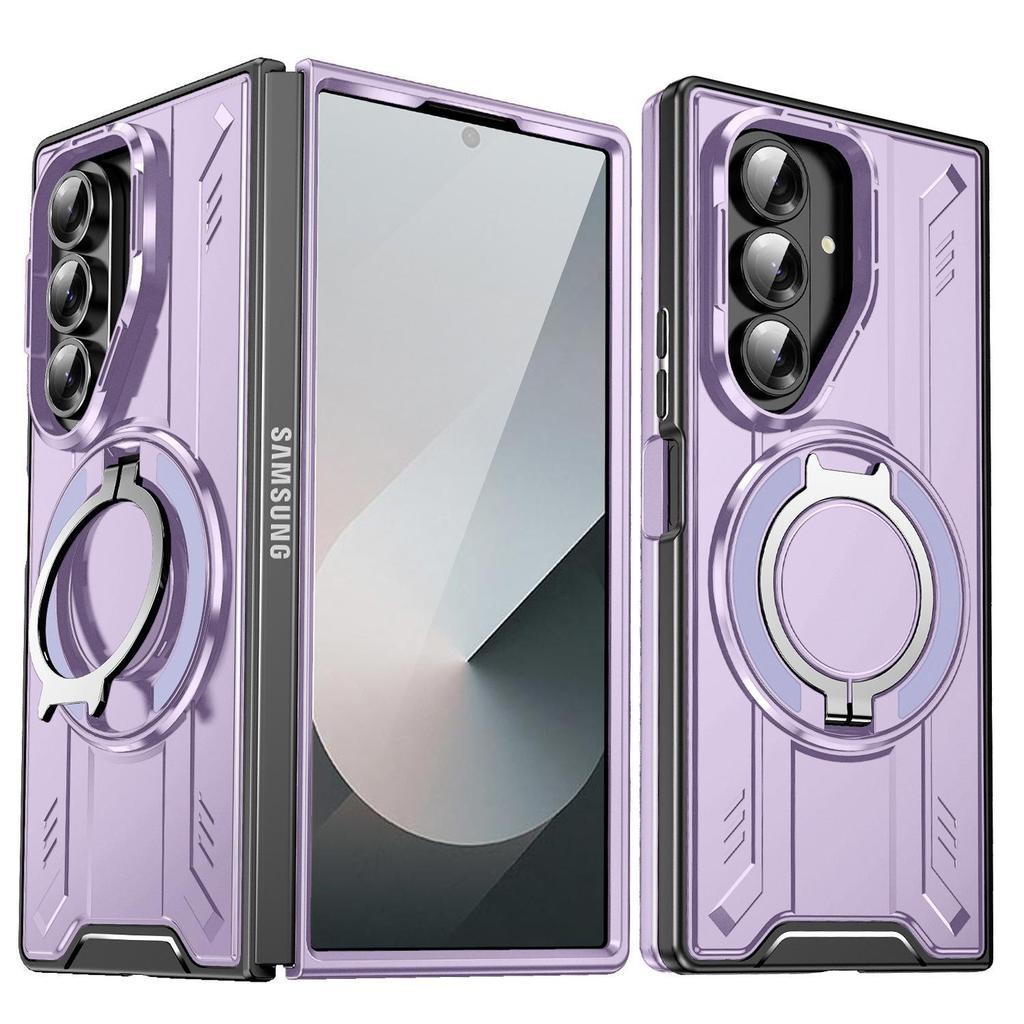 เหมาะสําหรับ Samsung Z Fold7 เคสโทรศัพท์รุ่นใหม่ Z Flip7 หน้าจอพับได้ Galaxy Z Fold7 ขาตั้งหมุนได้ Premium-feel Z Flip7