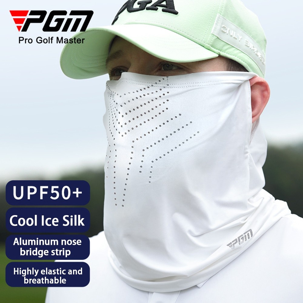 Pgm KOZ008 กิจกรรม UV golf mask ผู้ชายคอ gaiter golf face mask ผ้าไหมน้ําแข็งระบายอากาศ