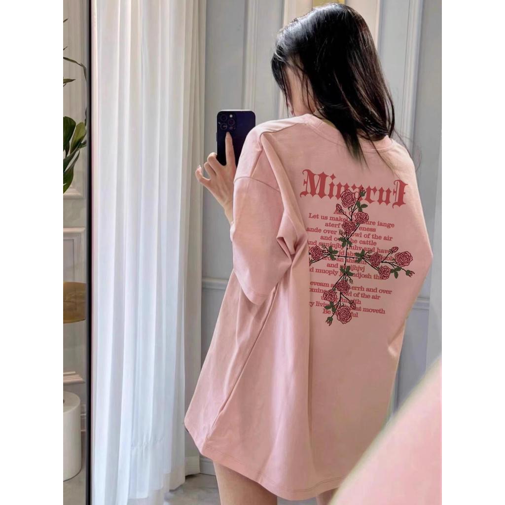 เสื้อยืดยอด น่ารักลายเท่ๆ ผ้าฝ้ายุแท้ สไตล์อเมริกันเรโทร เสื้อคอกลม ราคาส่ง มีสีมากขึ้น ไซส์ S-3XLADX0052