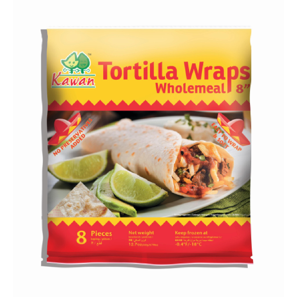 [9556587103210] Kawan Tortilla Whole Meal 8" กาวัน แผ่นตอร์ติญ่าโฮลมีล 8 นิ้ว