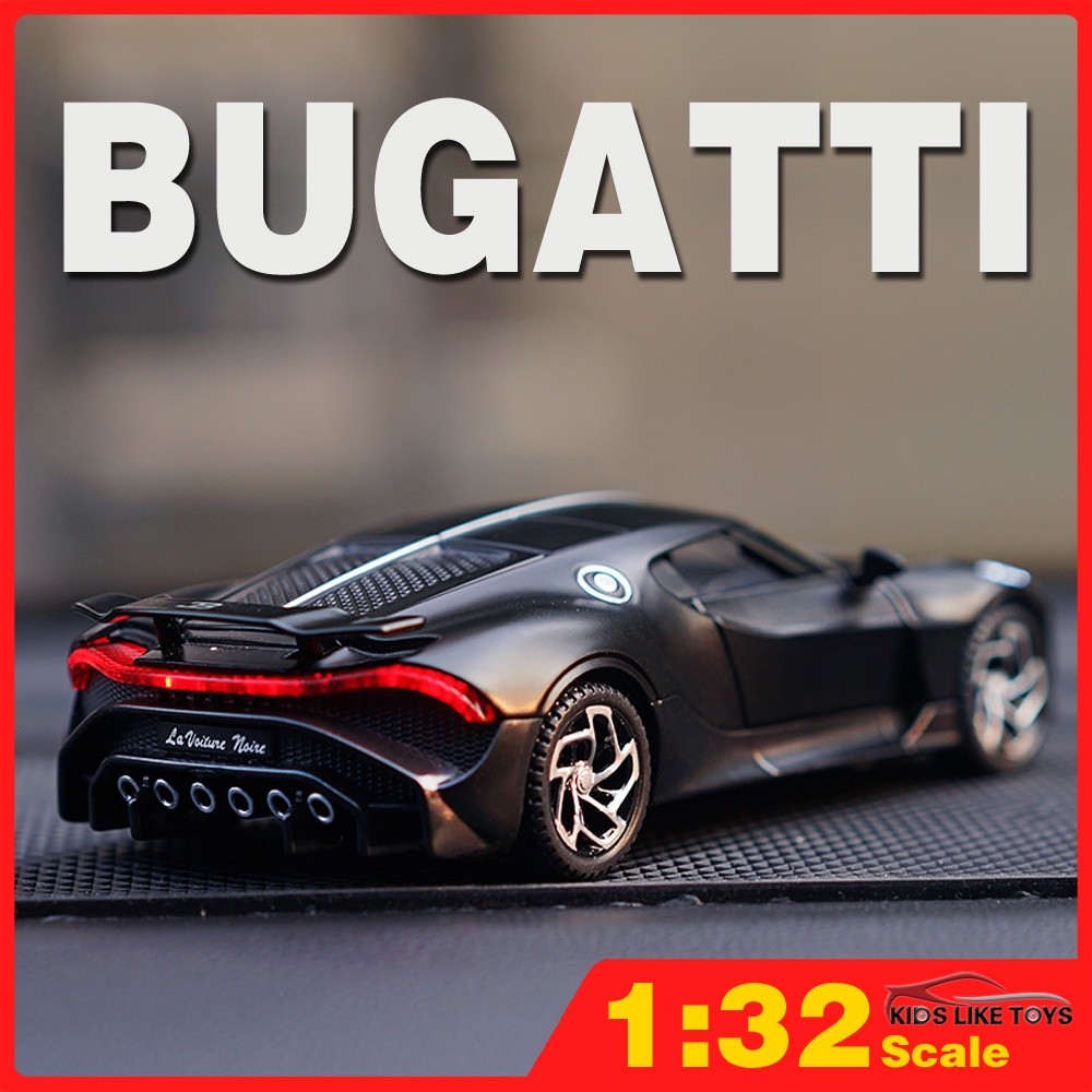 โมเดลรถยนต์ Bugatti LA Voiture Noire Diecast 1:32 ของเล่นสําหรับเด็กผู้ชาย