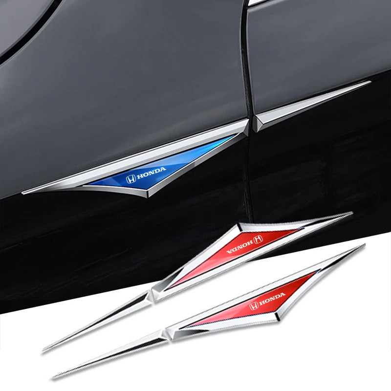 2pcs 3d รถสติกเกอร์ปรับแต่งรถ accesies สําหรับ Honda Civic City Fit CR-V HR-V Accord BR-V Odyssey Fr