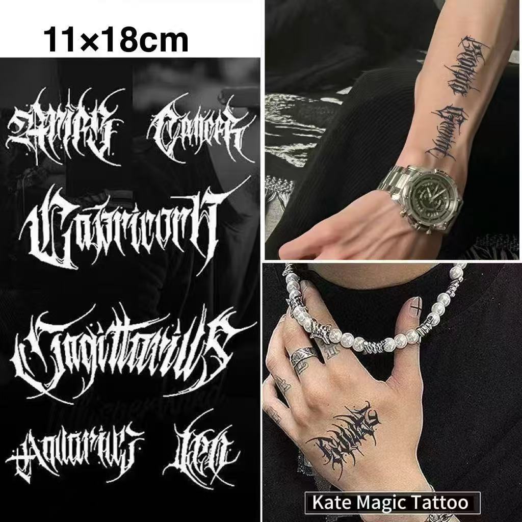 ส่งCODในไทย Magic Tattoo รอยสักน้ำผลไม้สมุนไพร ยอดขายดี ลายกอธิกดวงดาวเหมือนสักจริง กันน้ำ ไม่เจ็บผิว ติดทนนาน15 วัน