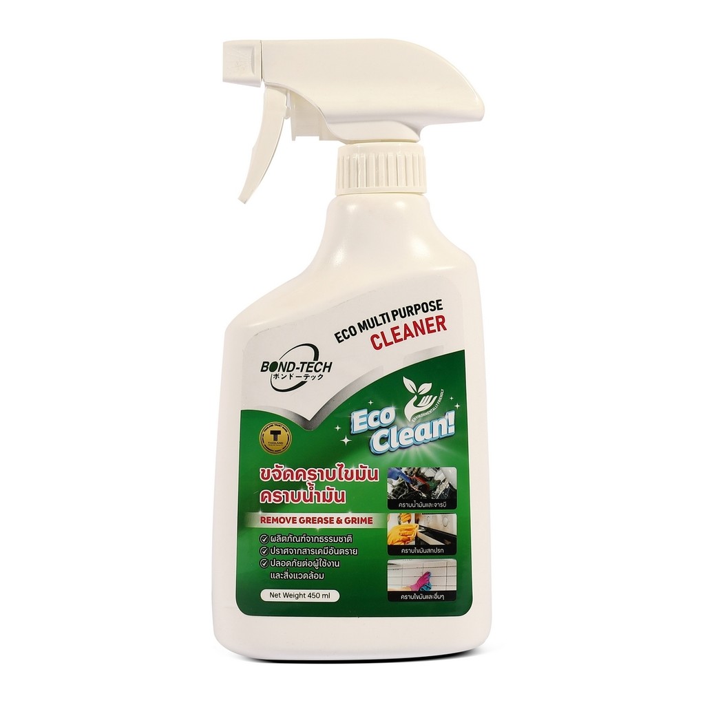 BOND TECH BOND-TECH น้ำยาลบคราบกาว และ ไขมัน ขนาด 450 มล. สีใส ECO CLEAN ปราศจากปิโตเลียมและสาร CFC 