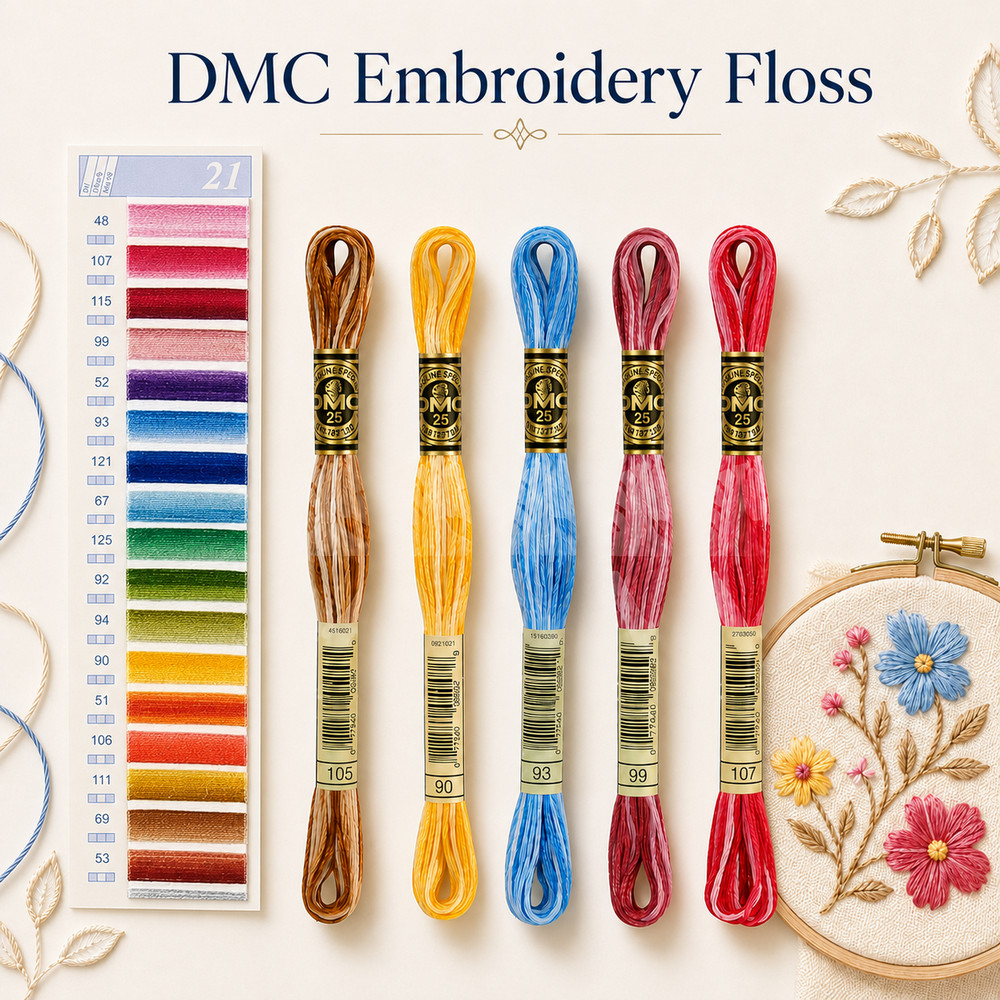 DMC ไหมปักสีเหลือบ เบอร์ 25Made in France