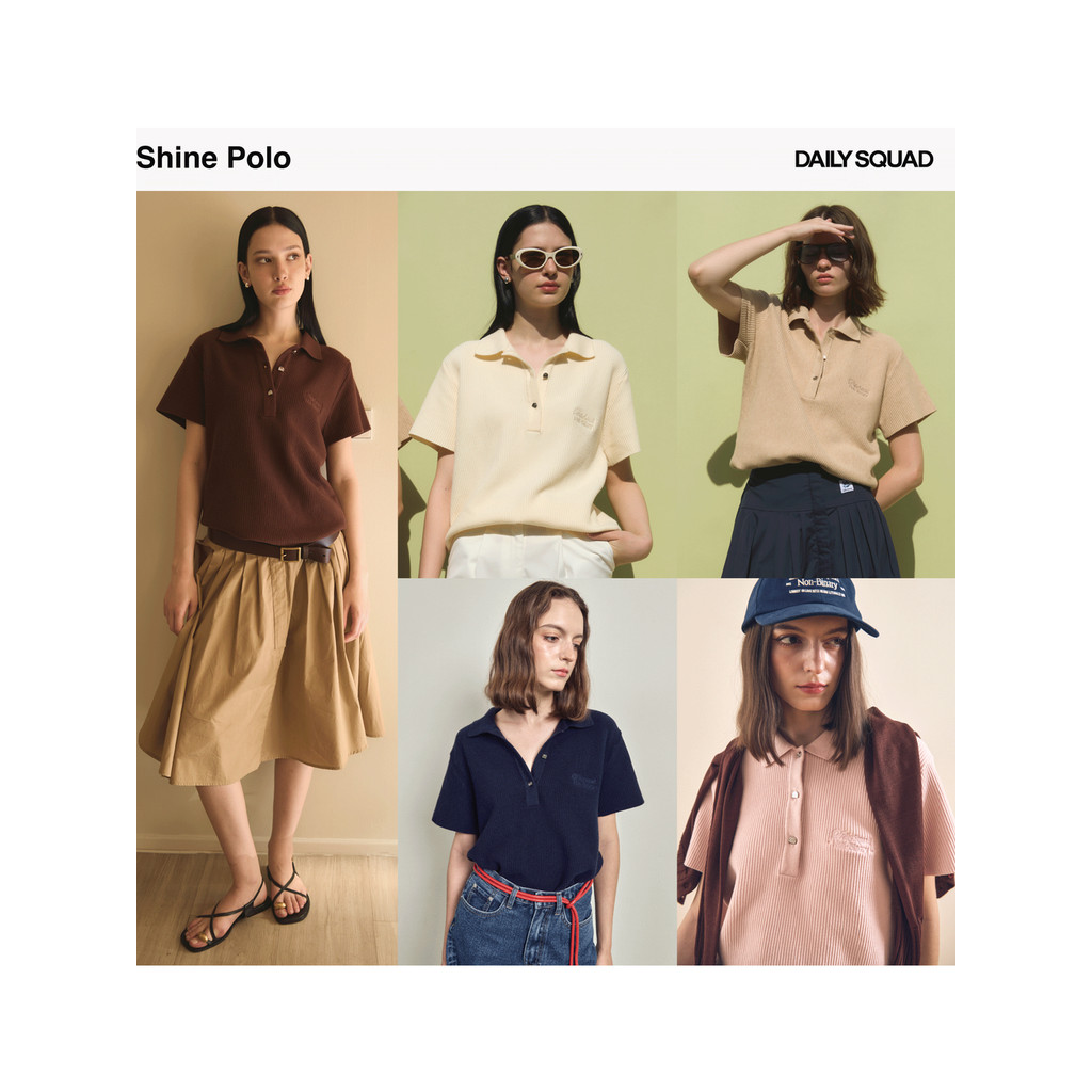 DAILY SQUAD Shine Polo ทรงปล่อย UNISEX