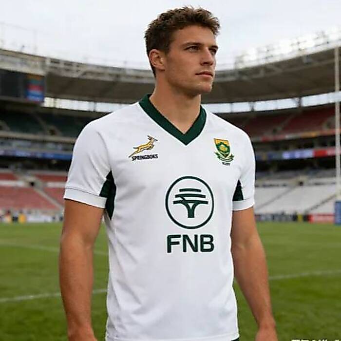 South Africa Springboks Green Gold Rugby Jersey FNB Sponsor Protea โลโก้แฟชั่น Breathable รักบี้เสื้