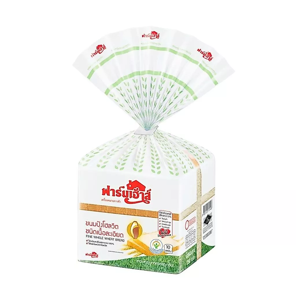 ฟาร์มเฮ้าส์ ขนมปังโฮลวีตชนิดเนื้อละเอียด Farmhouse Fine Whole Wheat 250g.