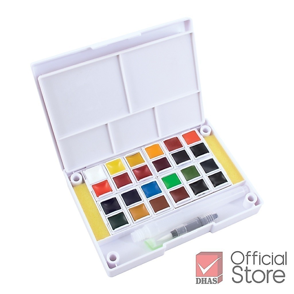 Renaissance สีน้ำ สีน้ำก้อนระดับอาร์ตติส 24 สี จำนวน 1 กล่อง — صورة 8