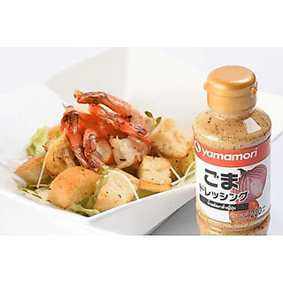 Yamamori ยามาโมริ น้ำสลัดงาคั่วสูตรไม่ใส่ผงชูรส 1ลิตร (1ขวด)