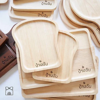 จานไม้ ถาดไม้ แบบเลเซอร์โลโก้หรือชื่อ