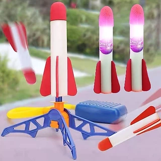 🚀พร้อมส่ง🚀 จรวดของเล่นเด็ก ของเล่นอัดลม จรวดทะยานใช้เท้าเหยียบบนแท่นยิงบินได้ จำลอง อัดลม เครื่องยิงจรวด