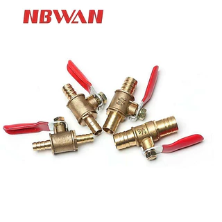 NBWAN วาล์วน้ำมัน ทองเหลือง หางปลาคู่ ขนาด 6 8 10 12 มม.