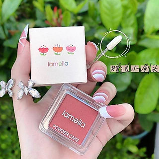 Lameila#3591บลัชออน 4 โทนสี ปัดแก้มโทนชมพูหวาน พร้อมแปรงปัด พกพาสะดวก