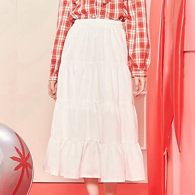 Kimmame - กระโปรง รุ่น Snow Ruffle Skirt 8 สี - พร้อมส่งเกือบทุกสี มีสีรอตัดในตัวเลือก