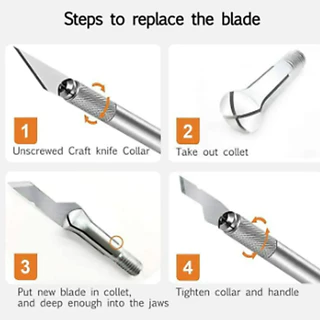 P276 มีดแกะสลัก Art knife ด้ามอลูมิเนียม มีดทำโมเดล มีดคัตเตอร์ มีด คม มีปลอก จับสะดวก แกะสลัก SP