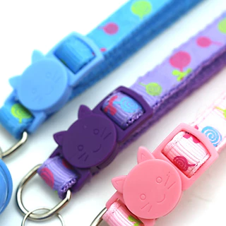 「27Pets」ปลอกคอ รูปอมยิ้ม สีแคนดี้ สําหรับสัตว์เลี้ยง แมว