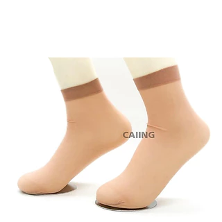 ถุงเท้าทำงาน สีเนื้อ ตราช้าง Caiing แพ็ค12คู่ ถุงเท้าพยาบาล