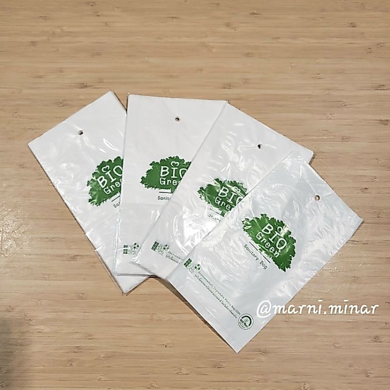 Sanitary Bag ถุงใส่ผ้าอนามัย รักษ์โลก ขนาด 5" × 9" บรรจุ 100 ใบ/แพ็ค รูปที่ 3
