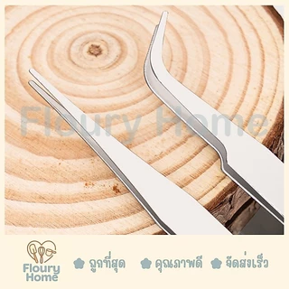 Floury Home ☁️ สินค้าจากกทม.☁️ ที่คีบอาหาร ที่คีบสแตนเลส แบบตรง / แบบงอ ขนาด10.5 cm