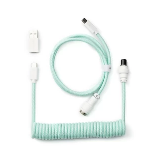 [มีส่งด่วน] สายเคเบิลคีย์บอร์ดแบบขด Keychron Coiled Aviator Cable