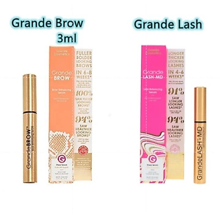 新KUANGrande Cosmetics GrandeLASH-MD Lash Enhancing Eyelash & Grande Brow Eyebrow Serum ธรรมชาติดัดผม