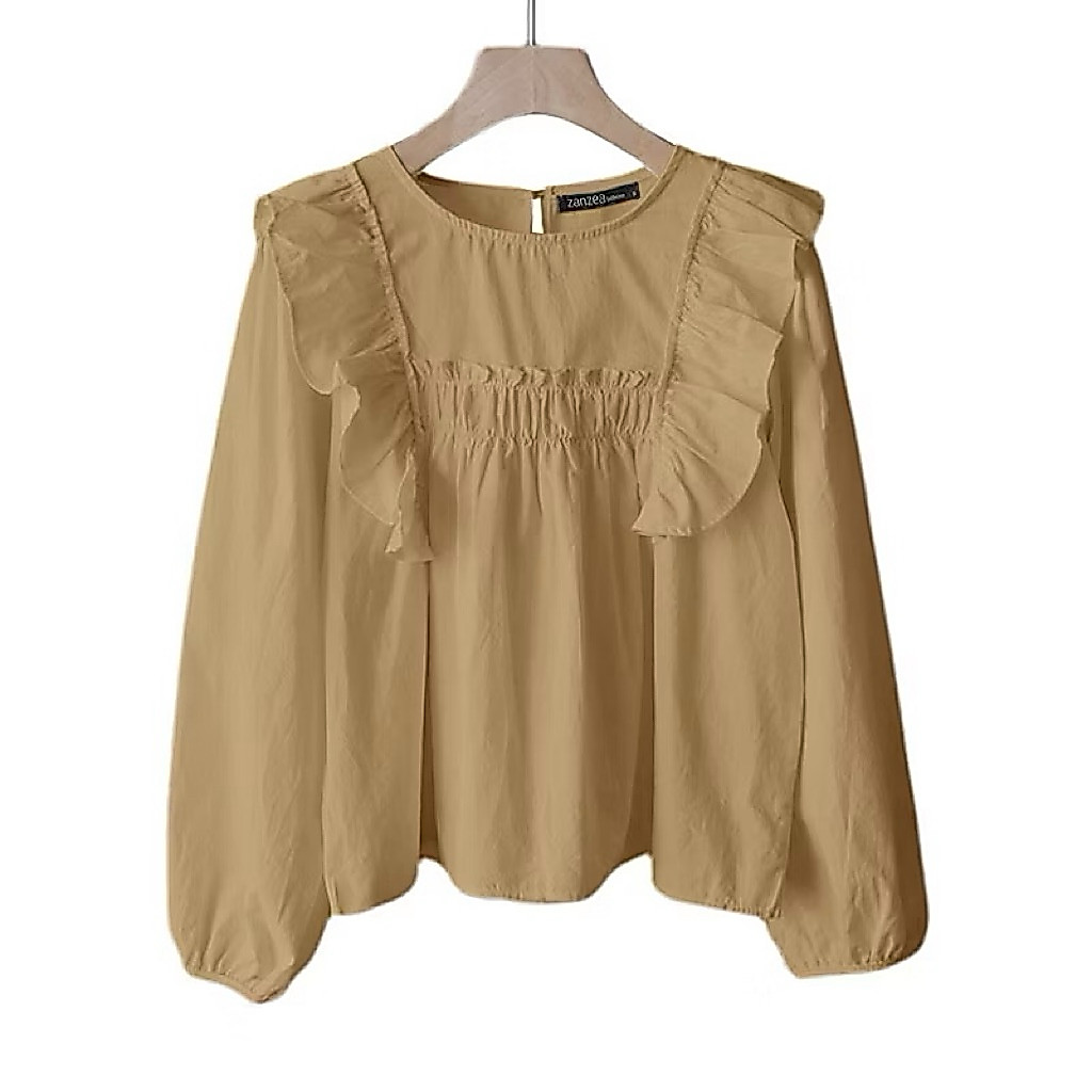Preloved MY SHOP เสื้อเกาหลีสีน้ําตาล