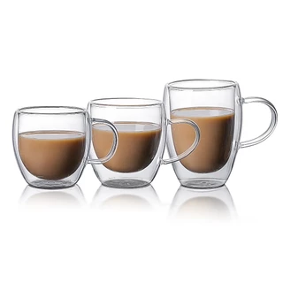 แก้วกาแฟ แก้วสองชั้น แก้วใสสองชั้น Double Wall Glass แก้วเนื้อใสคุณภาพดี แข็งแรง ใช้งานได้ทุกวัน Simple_office