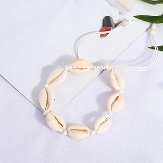 สร้อยข้อมือหอย เครื่องประดับแฟชั่น กำไลข้อมือหอย โบฮีเมียน พร้อมส่ง