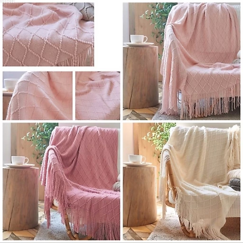 NORDIC COLOUR BOHEMIAN SOFA COVER THROW COVER SOFA BLANKET ผ้าคลุมเตียงตกแต่งเตียงผ้านวม selimut