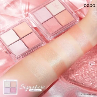 (OD1318) odbo Sinature 4 Shades Hightlighter โอดีบีโอ ซิกเนเจอร์ โฟร์ เฉดส์ ไฮไลท์เตอร์ 10g.