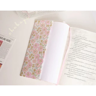 ปกผ้าใส่หนังสือ ลายดอกไม้ ขนาดa5/b6/การ์ตูน/a6 พร้อมส่ง
