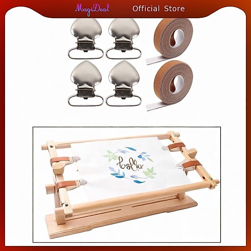 [MAGIDEAL] 4 ชิ้น Scroll Rod ด้านข้างความตึงเครียดคลิปเย็บปักถักร้อยกรอบอุปกรณ์เสริมผ้าปักครอสติช