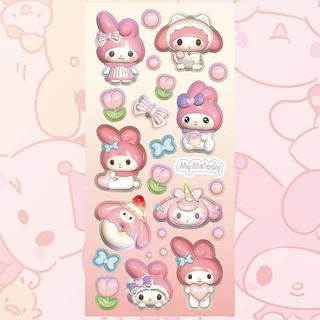 SANRIO สติ๊กเกอร์พกพา การ์ตูน ซานริโอ สติ๊กเกอร์ วัสดุตกแต่ง สติ๊กเกอร์คู่มือ