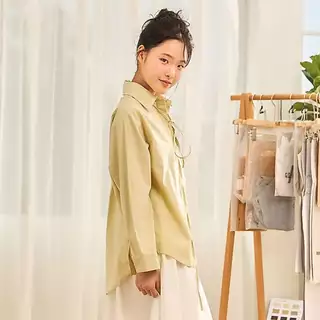 avocado - Nerra Shirt เสื้อเชิ้ตเนื้อผ้าธรรมชาติ แต่งดีเทลเชือก แมตช์ได้หลายลุต