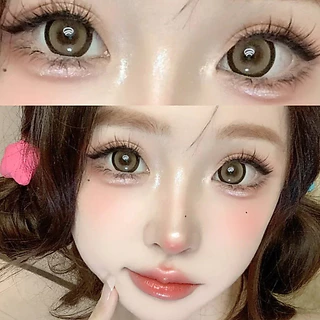 【2คู่ลด10%】UYAAI คอนแทคเลนส์ Sakura Brown /gray Lollipop Brown 15.0 สีน้ำตาลขนาดตาโต ปกติ big eye