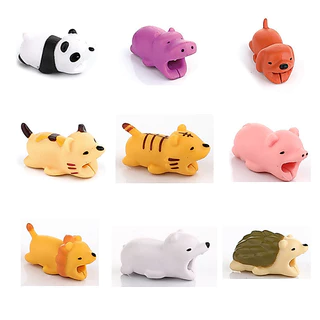 Cable Bite ฝาครอบป้องกันสายเคเบิลข้อมูล ปลอกป้องกันสายชาร์จลายการ์ตูน สุ่ม cable protector
