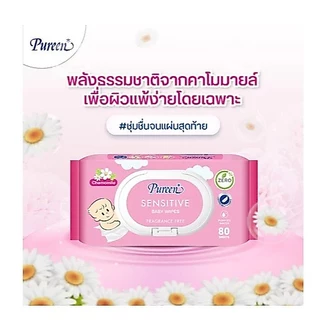 ยกลัง 12 ชิ้น เบบี้ไวพส์ เพียวรีน ชิ้นละ 70 และ 80 แผ่น PUREEN BABY WIPE ผ้าเปียก ทิชชู่เปียก