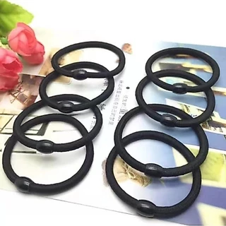 S0044 [ถูกสุด ราคาส่ง] ยางรัดผม มาตรฐาน สีดำ ความยืดหยุ่นสูง ยางมัดผม เกาหลี ญี่ปุ่น